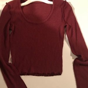 metowe long sleeve crop